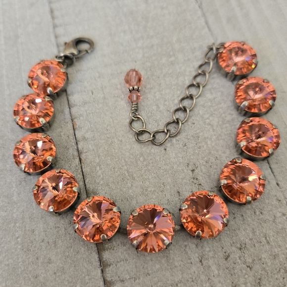 Austrian Crystal Bracelet in Antique Silver - Picture 8 of 10